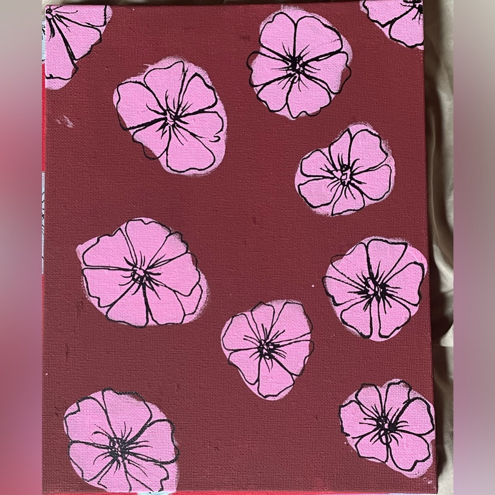 Red/Pink Floral Painting